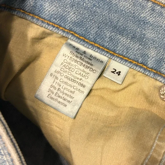 Rag & Bone Women's Light Blue Camo Skinny Jeans - Picture 8 of 12